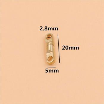 2Pcs Solid Brass Key Ring Rotating Connector