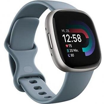 Fitbit Versa 4 Waterfall Blue/Platinum (FB523SRAG)