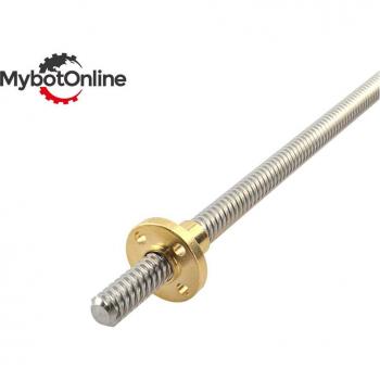 T8 Lead Screw with Brass Nut for CNC 3D Printers - 150mm