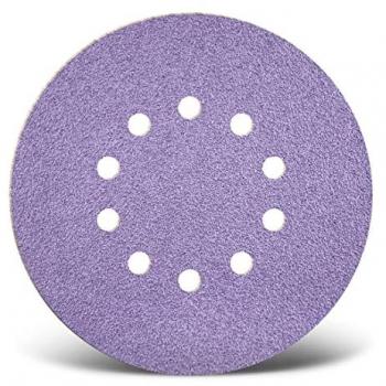 Menzer Purple HD Dischi Velcrati 225mm 10 Fori Levigatrice Mura Ceramica G40