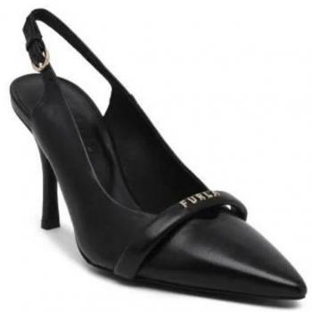 Furla Classic Black Leather Pump – Size 7 US (9.94 cm Heel)