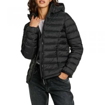 Chaqueta con capucha Pepe Jeans Ammy Short negro puro mujer - L