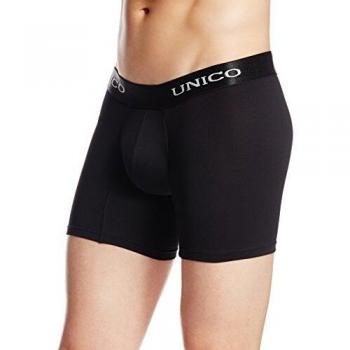 Mundo Unico Herren Boxer Shorts / Mikrofaser / Lang / Schwarz / S