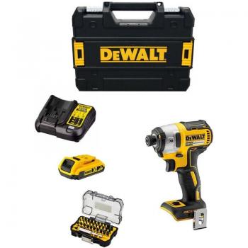 Avvitatore a impulsi Dewalt DCF887D1T 2,0 Ah con batteria e accessori TSTAK II 32‑bit