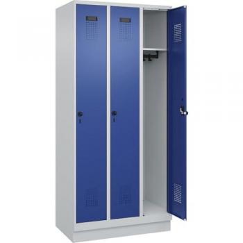 C+P Evolo Plus Vestiaire – 3 Compartiments – Légère Gris/Enzian Bleu