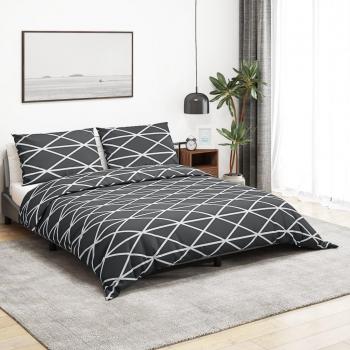 Juego de funda nórdica gris 140x200 cm