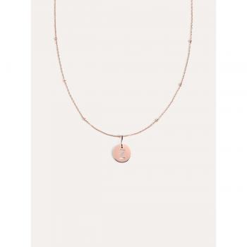 Colgante Mini Medallión Singularu: Plata 925 + Acabado Oro Rosa