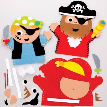Ahoy Matey Hand Puppet Sewing & Weaving Kits (Pack of 4)