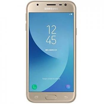 Samsung Galaxy J3 (J330) 2017, Smartphone Oro de 16GB con Dual-SIM, Pantalla de 5, Cámara 13/5MPX, Quad-Core 1.4GHz, RAM de 2GB, Android - Conectividad 4G, WiFi y Bluetooth