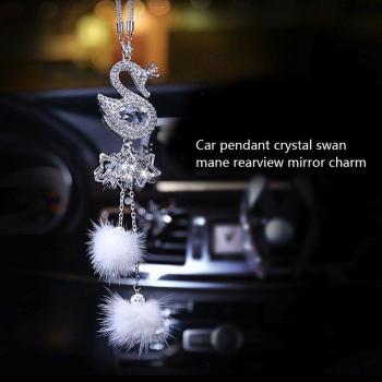 Colgante de cisne para espejo retrovisor