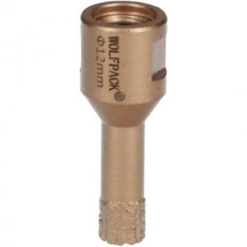 WOLFPACK LINEA PROFESIONAL - Corona Diamante Para Amoladora Ø 12 mm. Conexión Rosca M14. Corte Seco