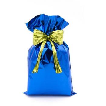 Busta regalo tinta unita lucida Blu 25x40 cm confezione da 50 pz art 2540BLU