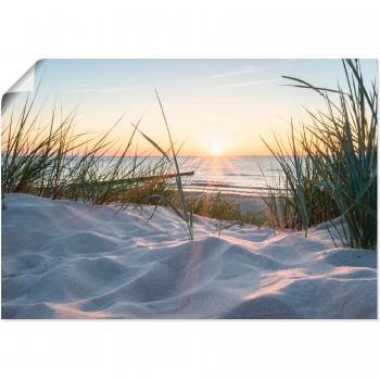 Ostseestrand Panorama – Artland Leinenposter für Innen- und Außenbereich