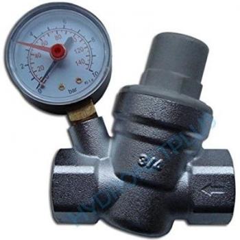 Réducteur de pression d'eau 3/4 femelle avec manomètre
