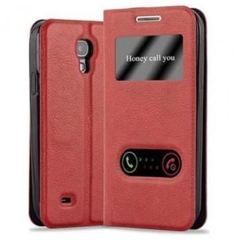 Étui CADORABO pour Samsung Galaxy S4 - Simili-cuir Rouge - Fermeture magnétique invisible