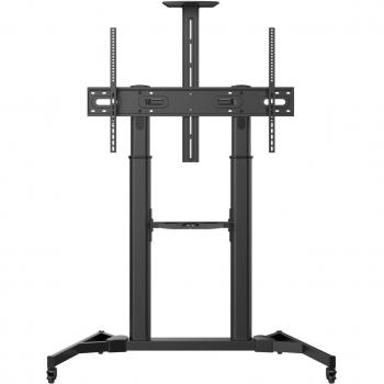 ProperAV Portable TV Trolley Stand 60-100 - Black LED LCD Mount 100kg NEW
