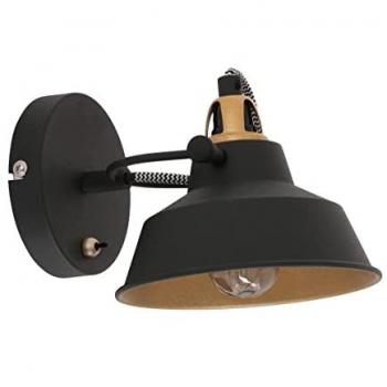 Mexlite aplique de pared Nové - negro - metal - 3326ZW