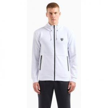 Sudadera de hombre EA7, 8NPM20_PJ4EZ, blanca, manga larga, talla S