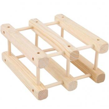 Faltbarer Holz Weinflaschenständer Regal Organizer für Vitrine