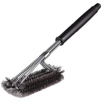 Brosse de nettoyage pour barbecue avec fil d'acier inoxydable