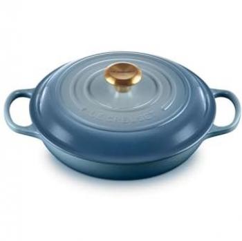 Le Creuset 26cm Cast Iron Round Casserole - Chambray