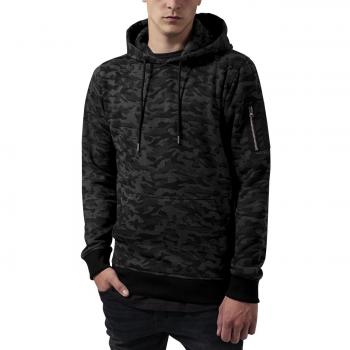 Urban Classics TB1411 Herren Kapuzenpullover Sweat Camo Bomber Hoody, Gr. Large, Camo-Design