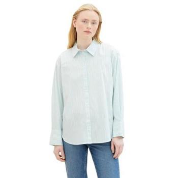TOM TAILOR Denim Hemdbluse im Streifendesign und mit Stretch