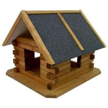 Elmato Vogelhaus Elmi (40x40x37cm) Winterfutter Blockhaus
