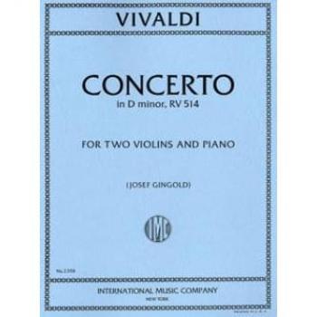 Partition classique IMC VIVALDI A. - CONCERTO D MINOR - 2 VIOLON ET PIANO Violon