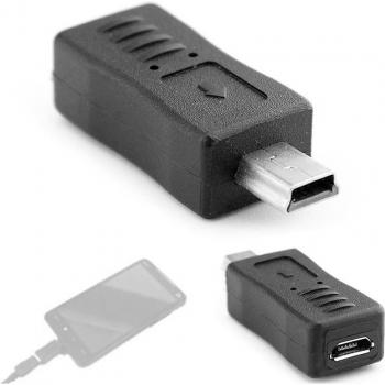 Micro USB Female to Mini USB Male Converter