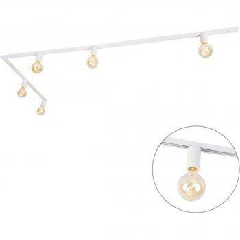 QAZQA White 5-Light E27 Rail Fixture