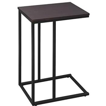 Woltu Table d’ordinateur : Basse salon, métal et bois, 45x25x63,5 cm