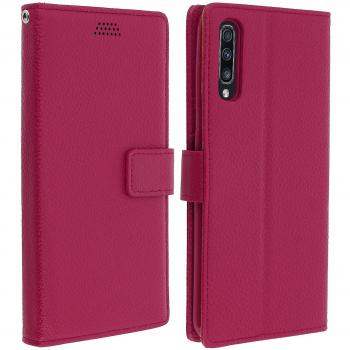 Estuche billetera abatible, funda delgada Oneplus 7, estuche de silicona - Rosa