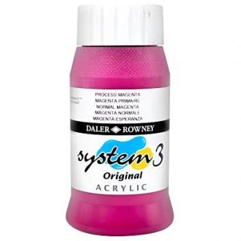 Daler-Rowney System 3 Acrylic Paint Process Magenta 500ml