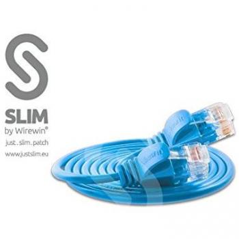 Wirewin Slim Patchkabel: UTP, 7.5m, blau (UTP, CAT6, 7.50 m), Netzwerkkabel