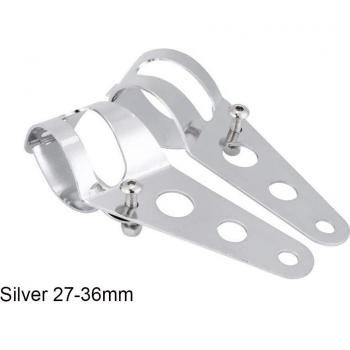 Universal Motorcycle Headlight Bracket Mount for 27-36mm and 38-48mm Lights, Compatible with Honda, Kawasaki, Harley, Suzuki