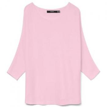 Vero Moda Pink‑A‑Boo 3/4 Knit Top XS