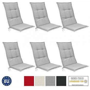 Cuscini per Sdraio e Sedia da Giardino 120x50x6cm - Grigio Chiaro