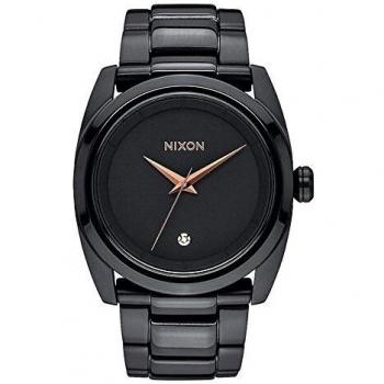 Queenpin Damen‑All‑Black Uhr – Edelstahl, Analog, Quarz