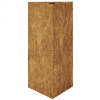 Vaso Floreira Triangular VidaXL Aço Inoxidável 40x40x75 cm