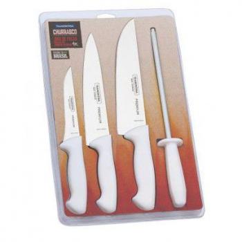 Conjunto de Facas para Churrasco Tramontina 4 Peças Branco