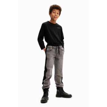 Calça Jogger Combinada Desigual Preto 7/8