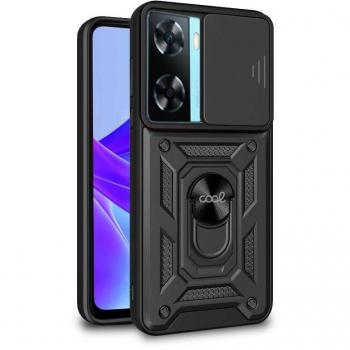 Funda Dura Cool Negra con Soporte para Oppo A57s/A77 5G/Realme Narzo 50 5G