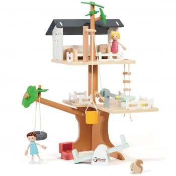 Classic World Houten Poppenhuis Boomhut met 31 Onderdelen