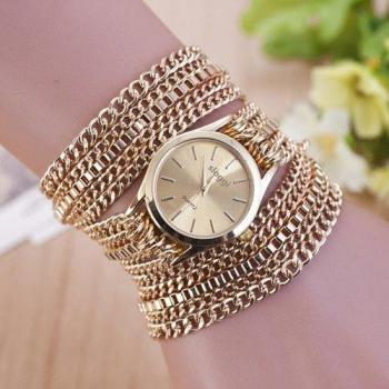 Cadena Aleación Dorada Reloj Femenino