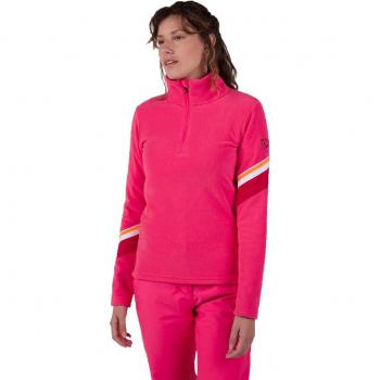 Forro polar Rossignol Strawpile Half Zip rosa fuerte blanco mujer - M