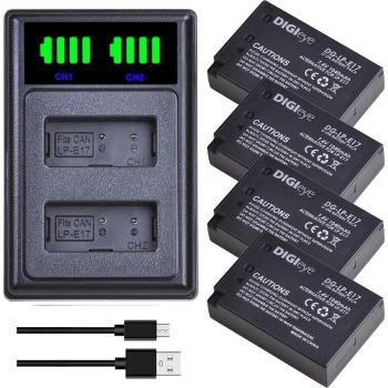 Batterie LP-E17 + Chargeur double pour Canon EOS Rebel