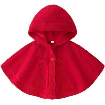 Chaqueta de punto roja para niños y niñas de 0 a 3 años
