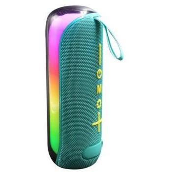 T&G TG-384 Mini Portable Bluetooth Speaker with RGB Light and Subwoofer - Green