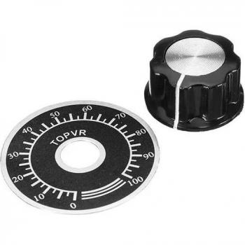5PCS Bakelite Potentiometer Knob Caps with Digital Dial 0-100